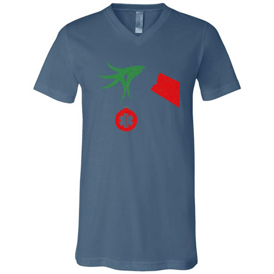 Funny Grinch Hand holding Doctor ornament Christmas Sporty T-Shirt - Canvas Unisex V-Neck
