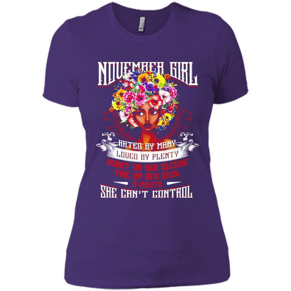 November Girl Flower - Ladies' Boyfriend T-Shirt