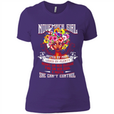 November Girl Flower - Ladies' Boyfriend T-Shirt
