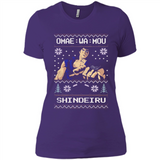 Omae Wa Mou Shindeiru Ugly Christmas Sweater - Ladies' Boyfriend T-Shirt
