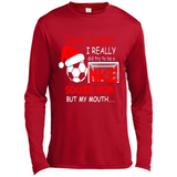 Dear Santa I Really Did Try To Be A Nice Soccer Mom Sweatshirt - Canvas Long Sleeve T-Shirt