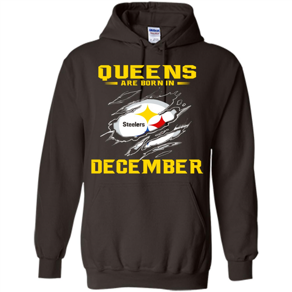 Queens Are Born In December - Pittsburgh Steelers Football - Hoodie