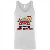 Merry Truck-Mas Christmas Fire Truck Cute Reindeer Sporty - Canvas Unisex Tank