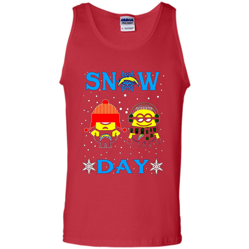 Snow Day Shirt For Los Angeles Chargers Vs Minion Fans pingpong
