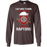 I Just Want To Drink Hot Chocolate & Watch Toronto Raptors Ugly Christmas Sweater PINGPONG