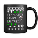 Naughty Nice I Tried Christmas sweatshirt PINGPONG
