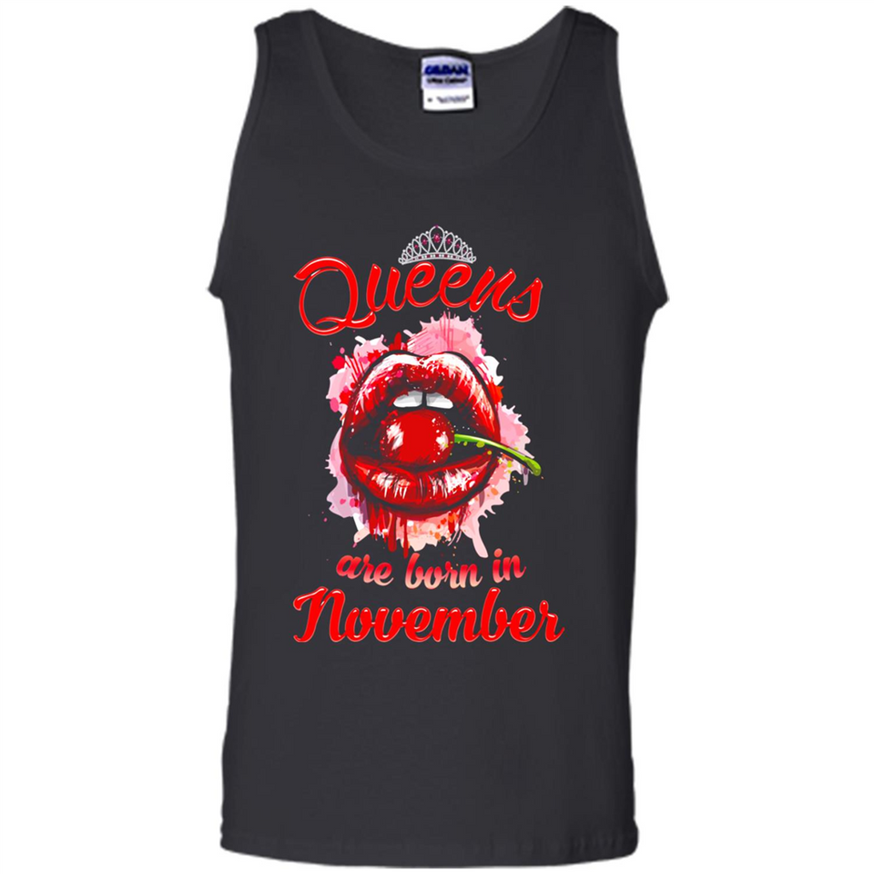 Queens Are Born In November T-Shirt Sexy Lips