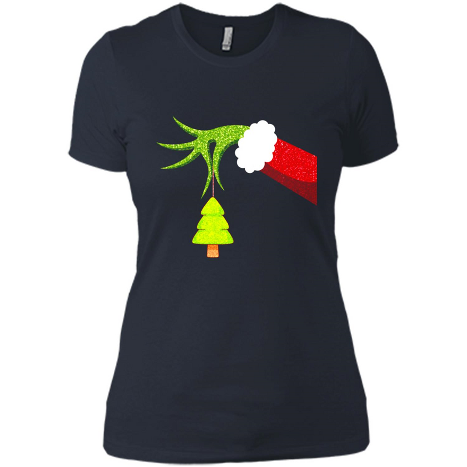 Funny Grinch Hand Holding Christmas Tree Ornament Christmas PING PONG