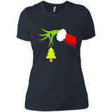 Funny Grinch Hand Holding Christmas Tree Ornament Christmas PING PONG