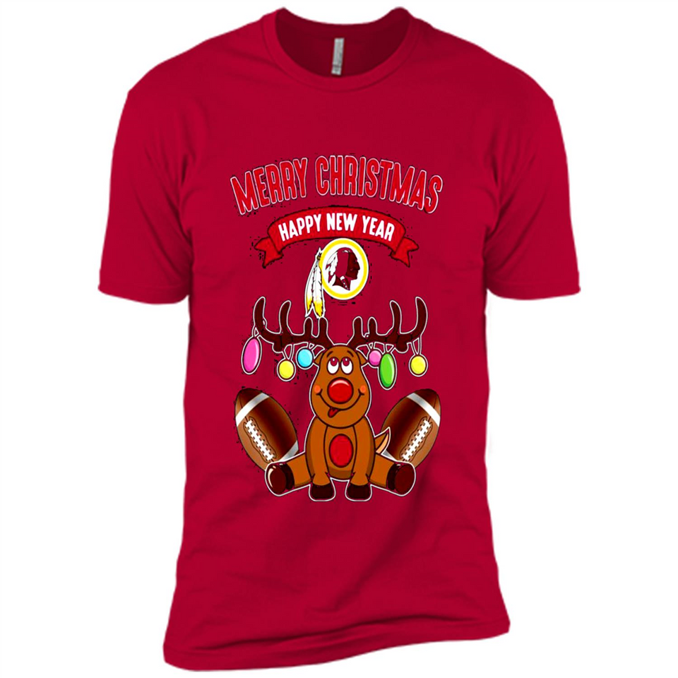 Washington Redskins NFL Reindeer Funny Merry Christmas And Happy New Year