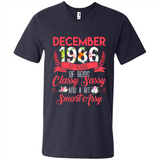 December 1986 32 Years Of Being Classy Sassy - Men's V-Neck