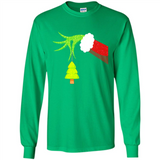 Funny Grinch Hand Holding Christmas Tree Ornament Christmas PING PONG