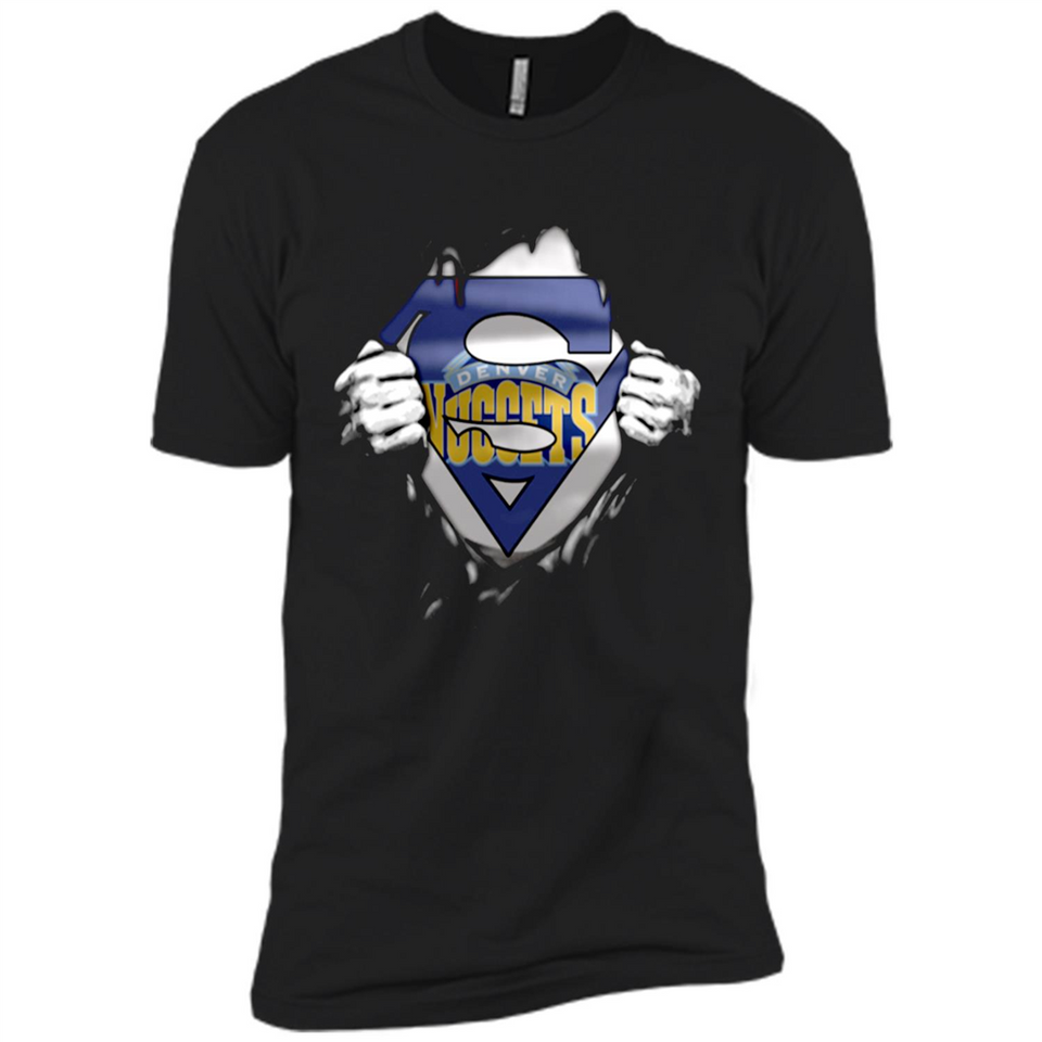 Denver Nuggets And Superman Fans - Premium Short Sleeve T-Shirt