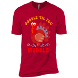 Thanksgiving Gobble Wobble Turkey - Premium Short Sleeve T-Shirt