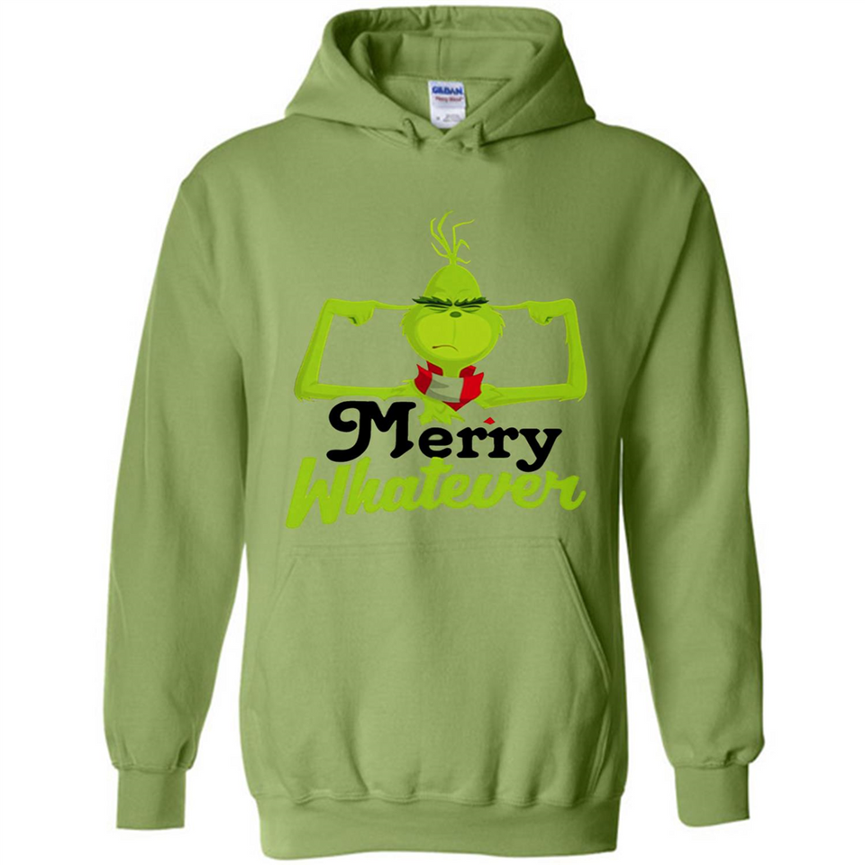 Grinch Merry Whatever Funny Christmas Sporty - Hoodie