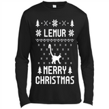 Vintage Tee For Women Men Graphic Shirts Lemur Ugly Christmas Sweater - Canvas Long Sleeve T-Shirt