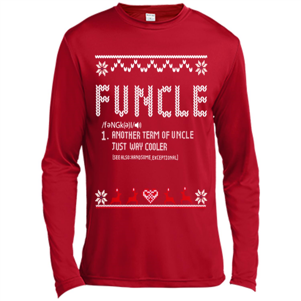 Mens Christmas Funcle Definition - Canvas Long Sleeve T-Shirt