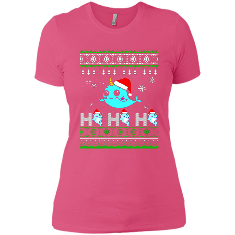 Narwhal christmas sweatshirt hoodie long PINGPONG - Ladies' Boyfriend T-Shirt