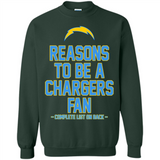 Reasons to be a Los Angeles Chargers Fan Complete List on Back - Sweatshirt