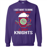 I Just Want To Drink Hot Chocolate & Watch UCF Knights Ugly Christmas Sweater PINGPONG