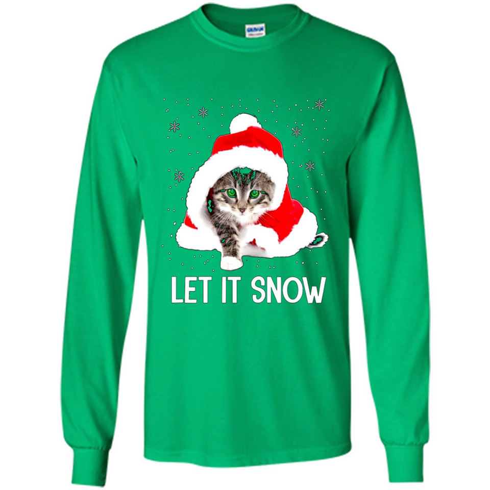 Let It Snow Cat Christmas sweater PINGPONG