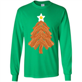 Bacon & Eggs Over Easy Fried Food Breakfast Xmas Tree Foodie - Long Sleeve T-Shirt