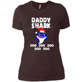 Daddy Shark Costume Reindeer Funny Christmas T-Shirt - Ladies' Boyfriend T-Shirt