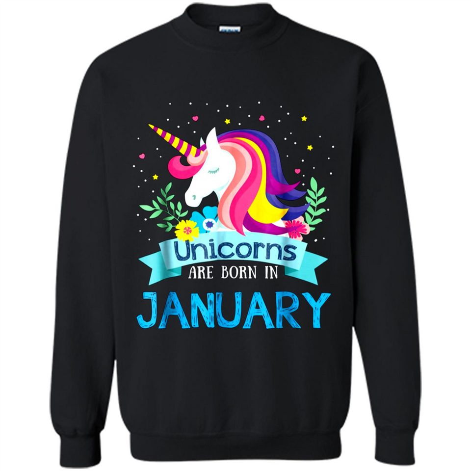 Unicorns are born in January Birthday Rainbow Gift Custom Ultra Cotton
