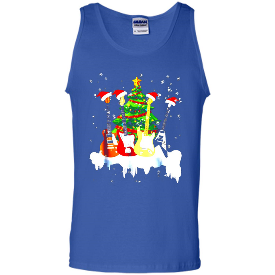 Santa Hat Electric Guitar Classical Guitar Christmas shirt Ladies' Boyfriend