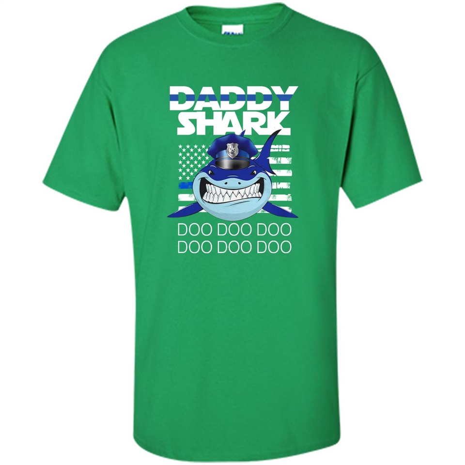 Police Daddy Shark Blue Line Tee