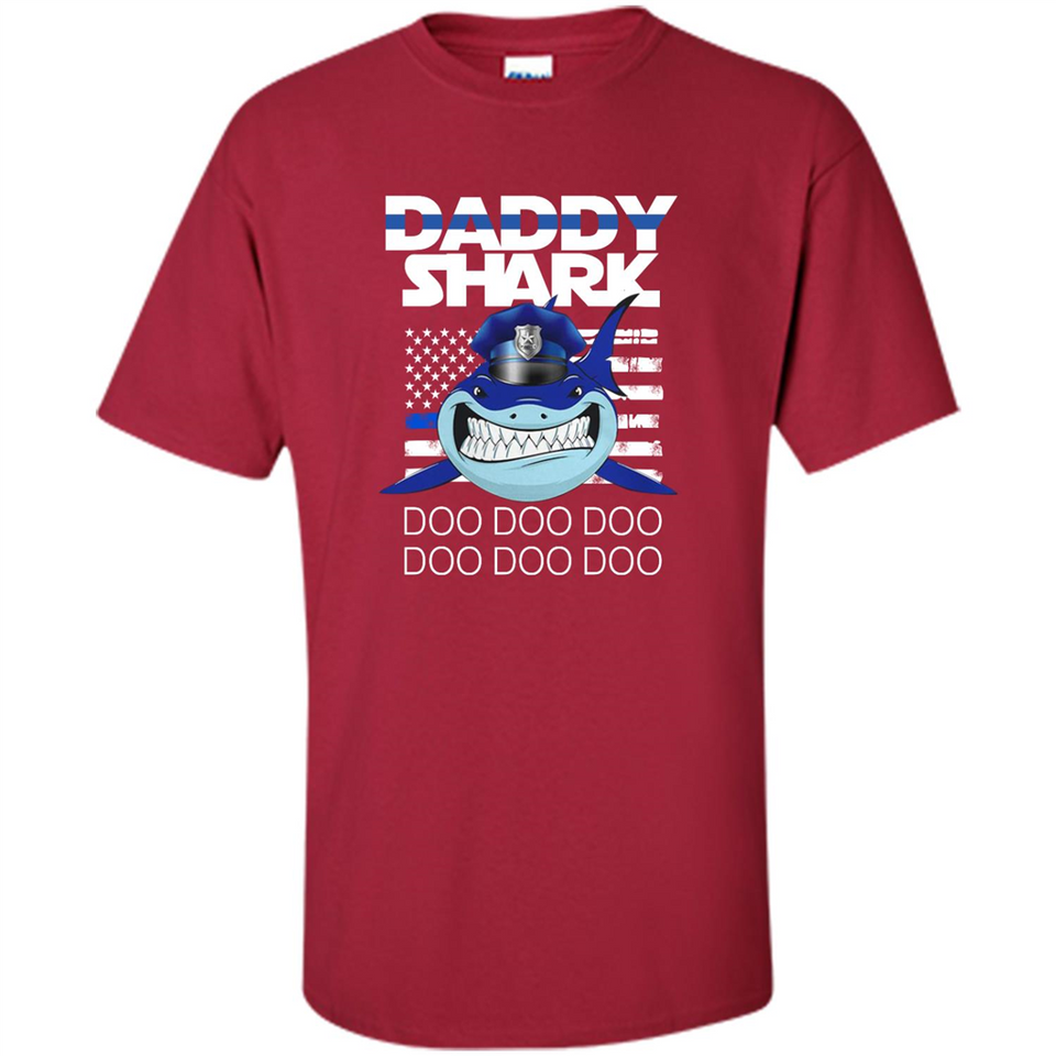 Police Daddy Shark Blue Line Tee