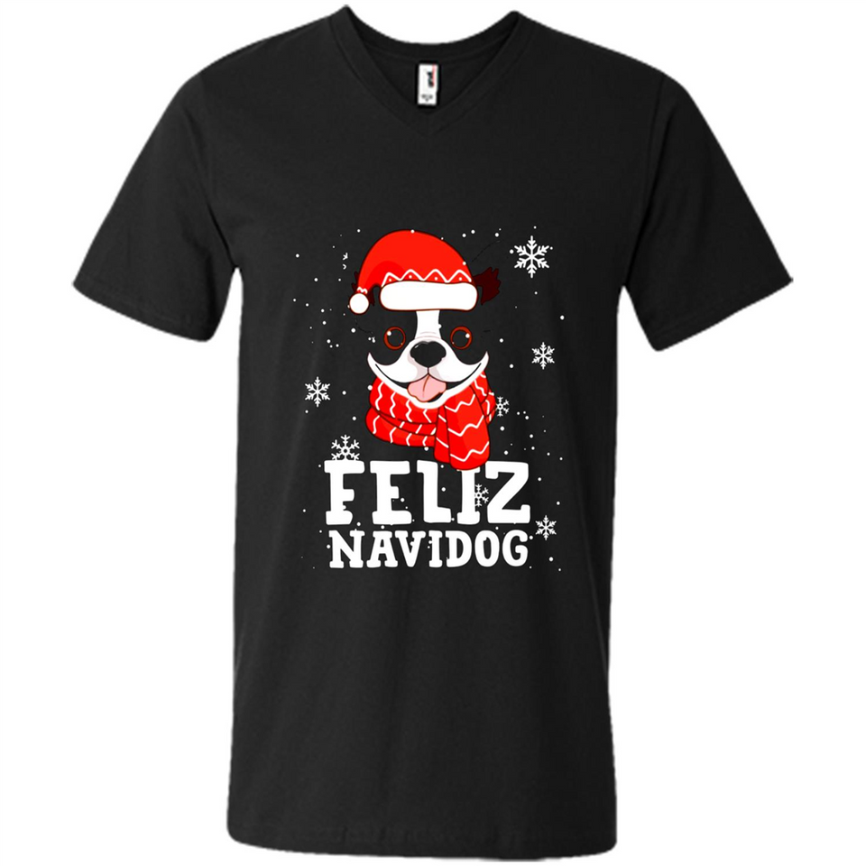 Feliz Navidog Boston Terrier Dog Ugly Xmas Sweater PING PONG