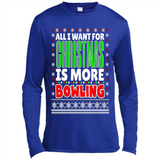 All I Want For Christmas Is More Bowling Christmas - Canvas Long Sleeve T-Shirt
