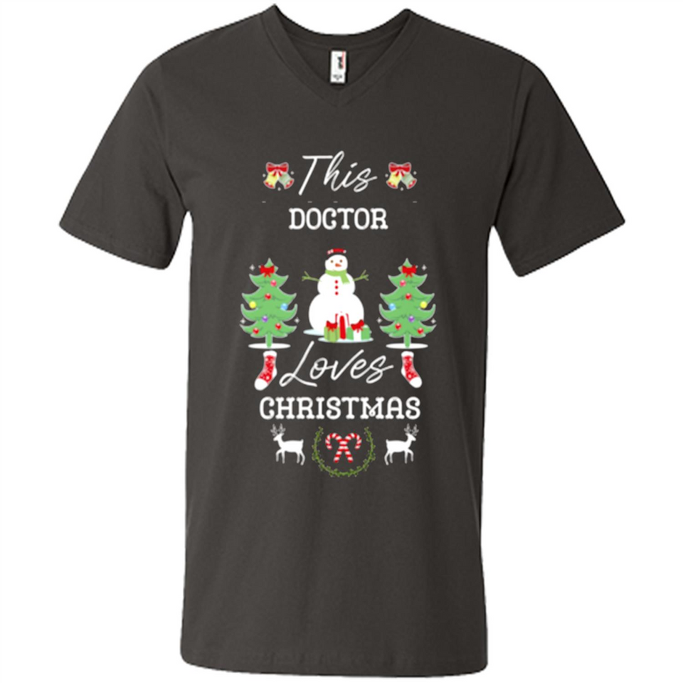 This Doctor Loves Christmas Tree Shirt with Snowman