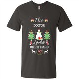 This Doctor Loves Christmas Tree Shirt with Snowman