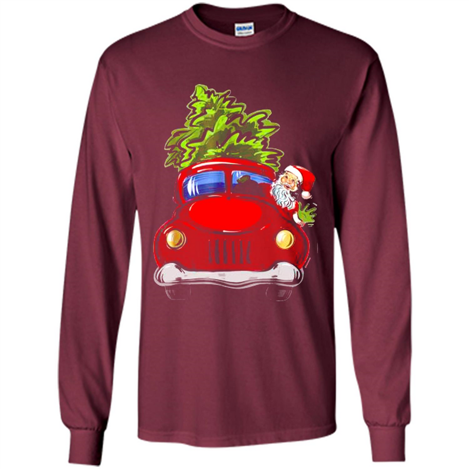 Vintage Santa red Truck Christmas Tree PINGPONG