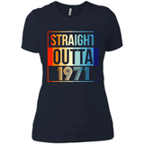 Retro Straight Outta 1971 47 Years Old - Ladies' Boyfriend T-Shirt