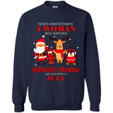 Never Underestimate A July Woman Watches Hallmark Movies Sweatshirt PINGPONG