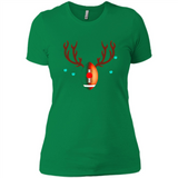 Football Christmas Shirt Reindeer Christmas Football Funny - Ladies' Boyfriend T-Shirt