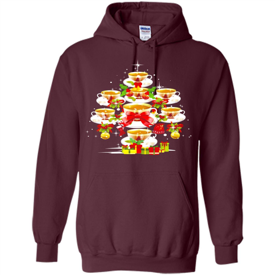 Tea Christmas Tree T-shirt Funny Tea Xmas Gift