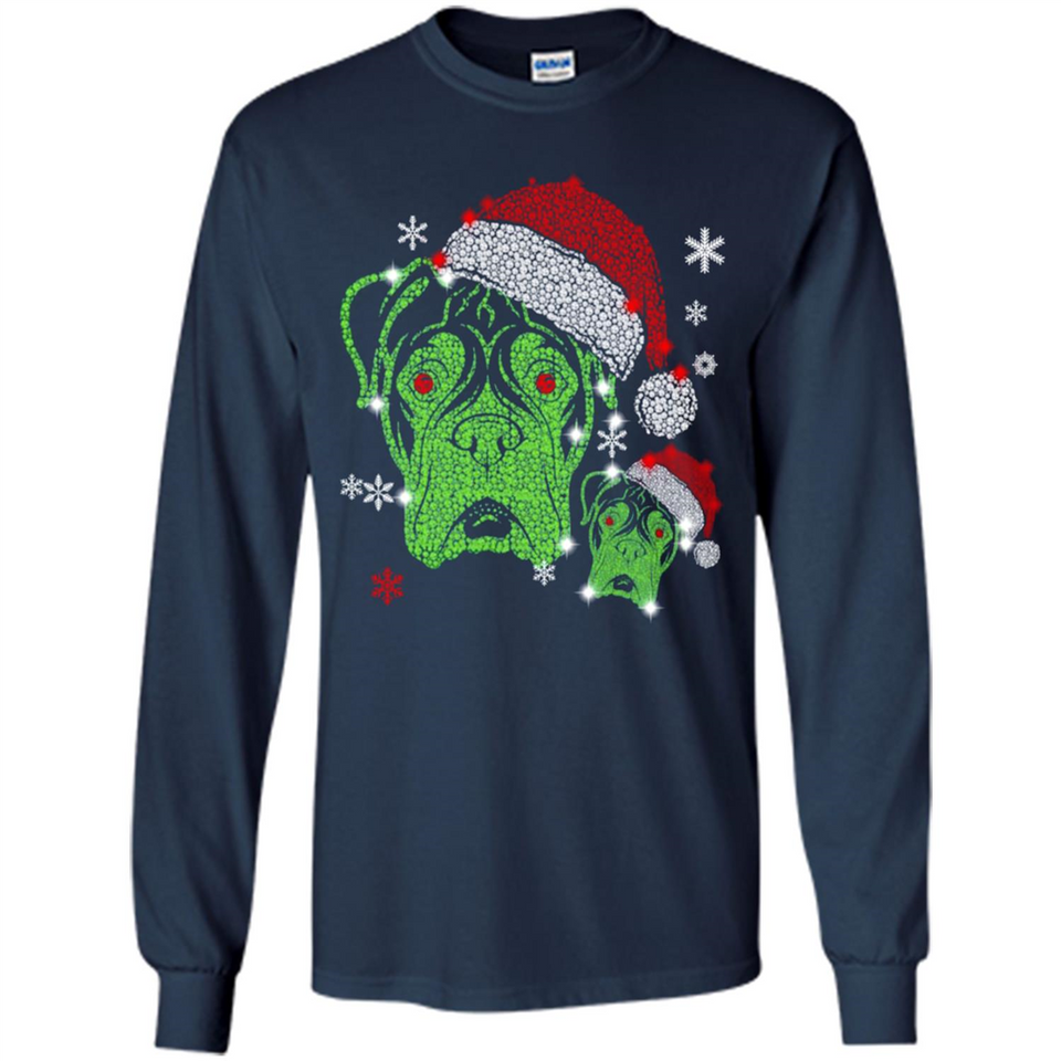 Boxer Dog diamond Christmas - Long Sleeve T-Shirt
