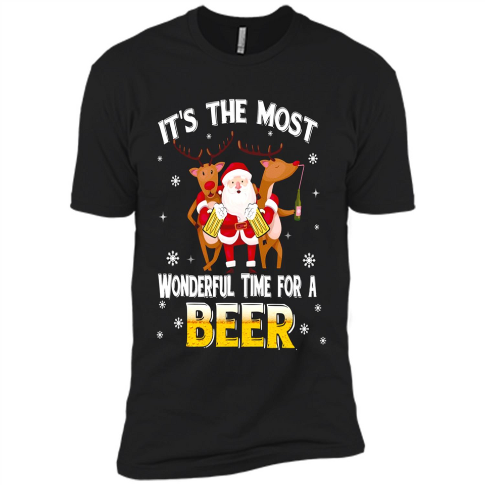 Its The Most Wonderful Time for a Beer - Premium Short Sleeve T-Shirt