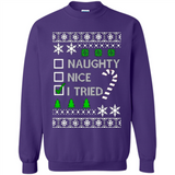 Naughty Nice I Tried Christmas sweatshirt PINGPONG