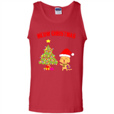 Meow merry christmas- cat and pine merry christmas - Tank Top