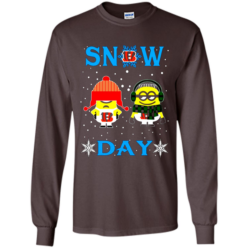 Snow Day Shirt For Cincinnati Bengals Vs Minion Fans pingpong
