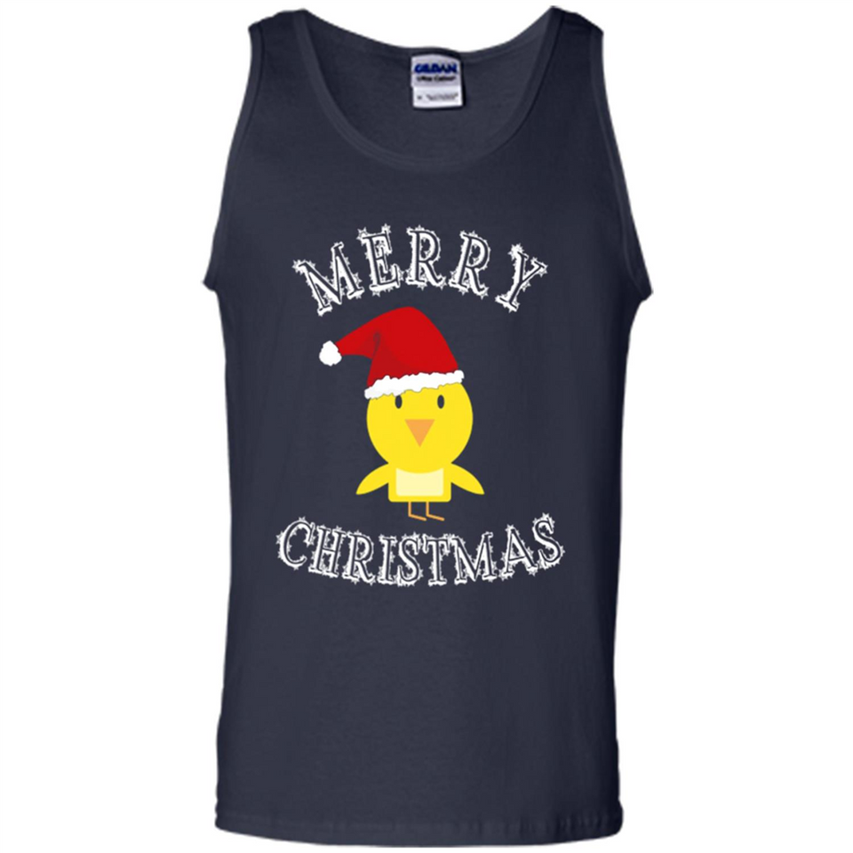 Bird Santa Merry Christmas T-Shirt - Birds Watchers Xmas - Tank Top