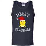 Bird Santa Merry Christmas T-Shirt - Birds Watchers Xmas - Tank Top