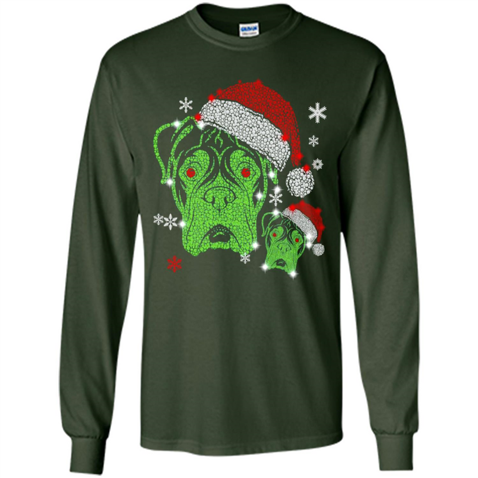 Boxer Dog diamond Christmas - Long Sleeve T-Shirt