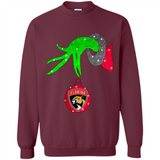 GRINCH HAND HOLDING FLORIDA PANTHERS GLITTER CHRISTMAS PINGPONG