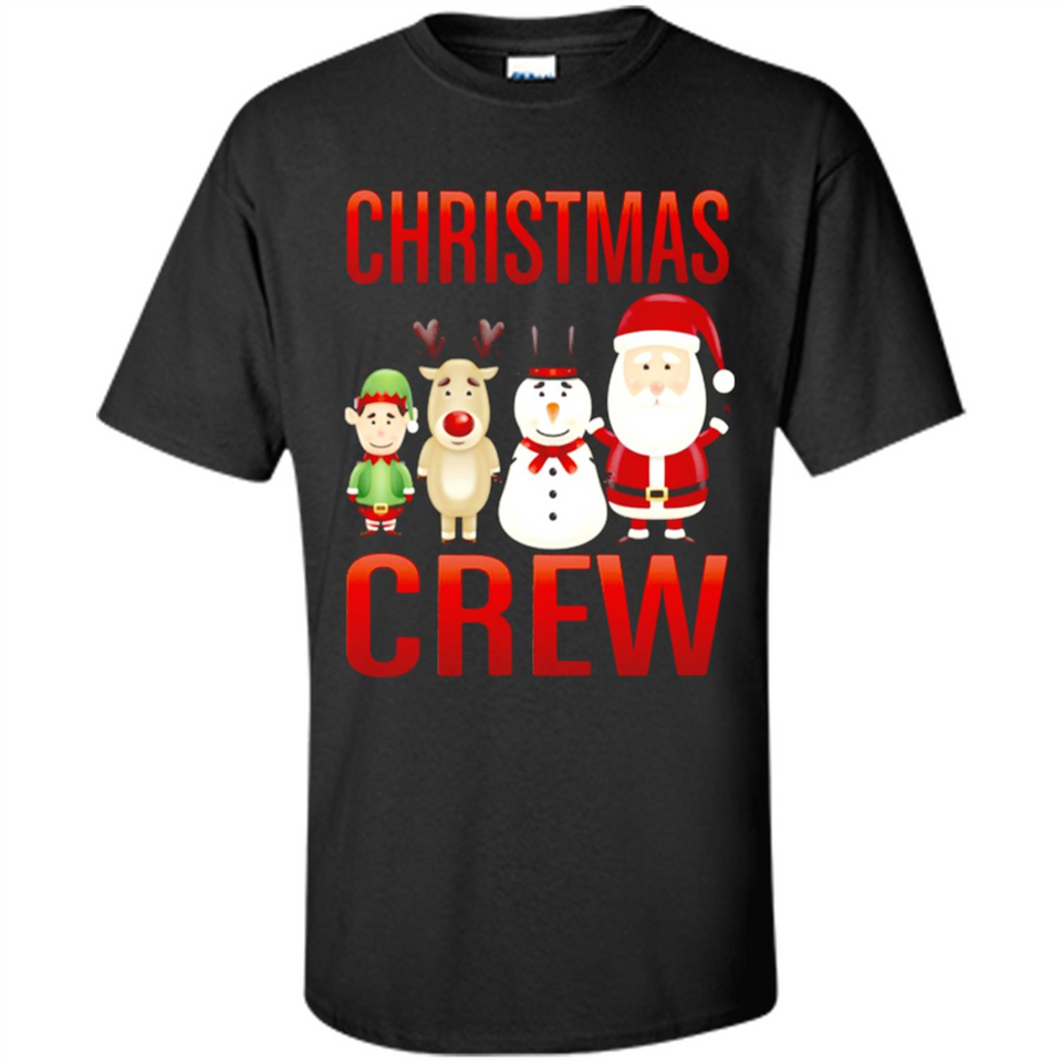 CHRISTMAS CREW Shirt X-mas Santa Snowman Reindeer Elf - Shirt